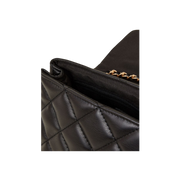 Femmo Charm  Black Leather Chain Bag
