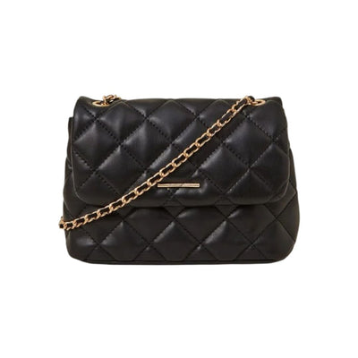 Femmo Charm  Black Leather Chain Bag